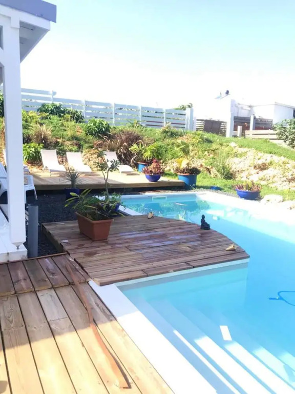 Villa With 2 Bedrooms in Le Moule, With Wonderful sea View, Private Pool, Enclosed Garden