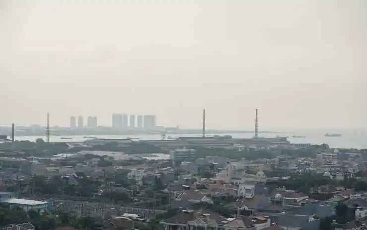 2BR + 1 Study Room Cozy Apartment Seaview at Mediterania Marina Ancol By Travelio