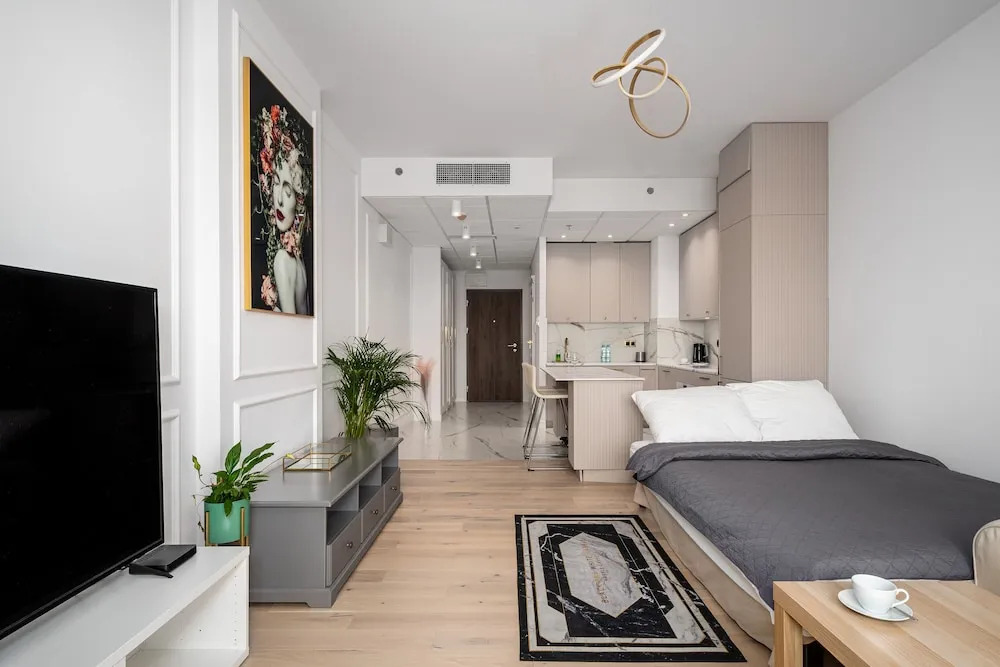 Exclusive Studio on Kasprzaka Street Warsaw Tower Bliska Wola