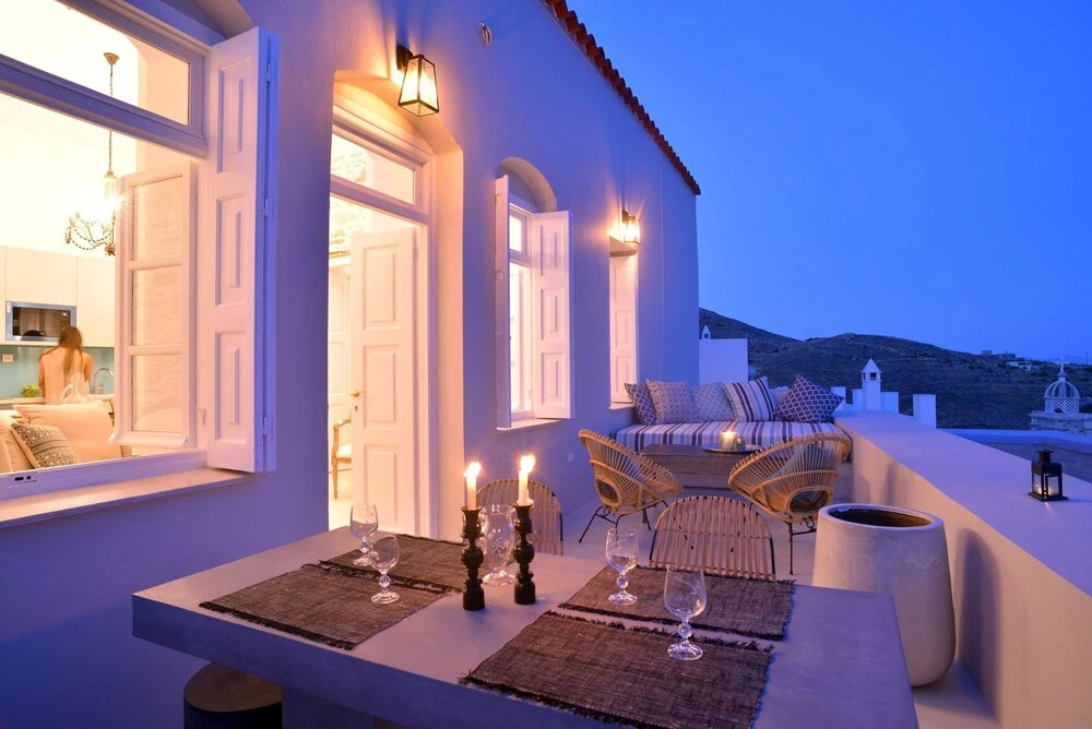 Apartment With 3 Bedrooms in Ano Syros, With Wonderful sea View, Terrace and Wifi