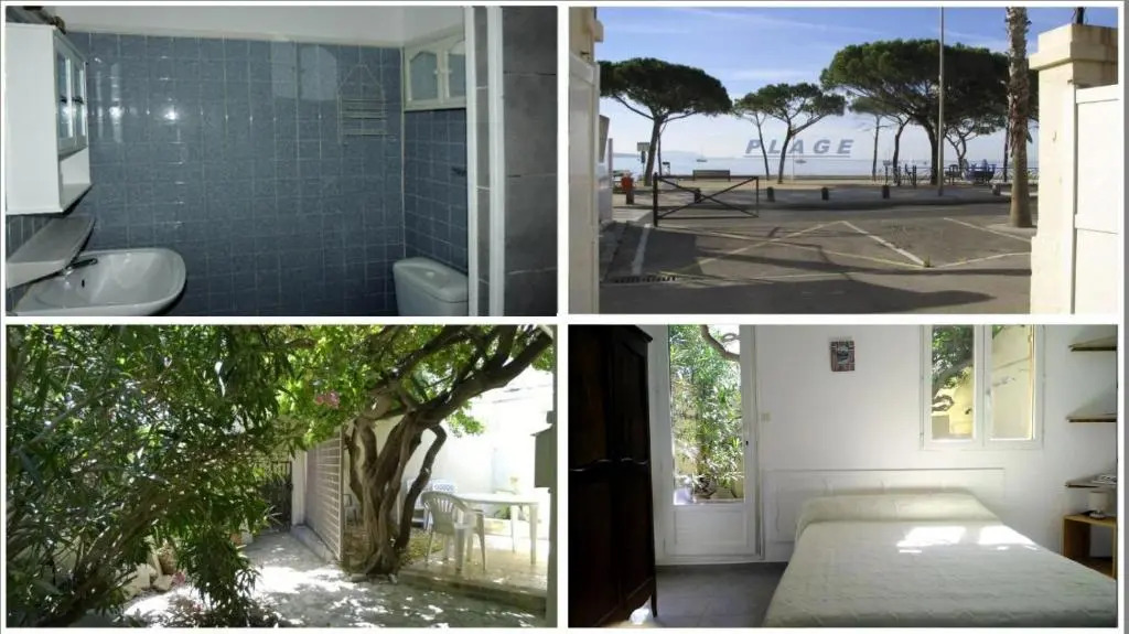Logement climatisé avec jardin et parking pour 2 personnes en bord de plage