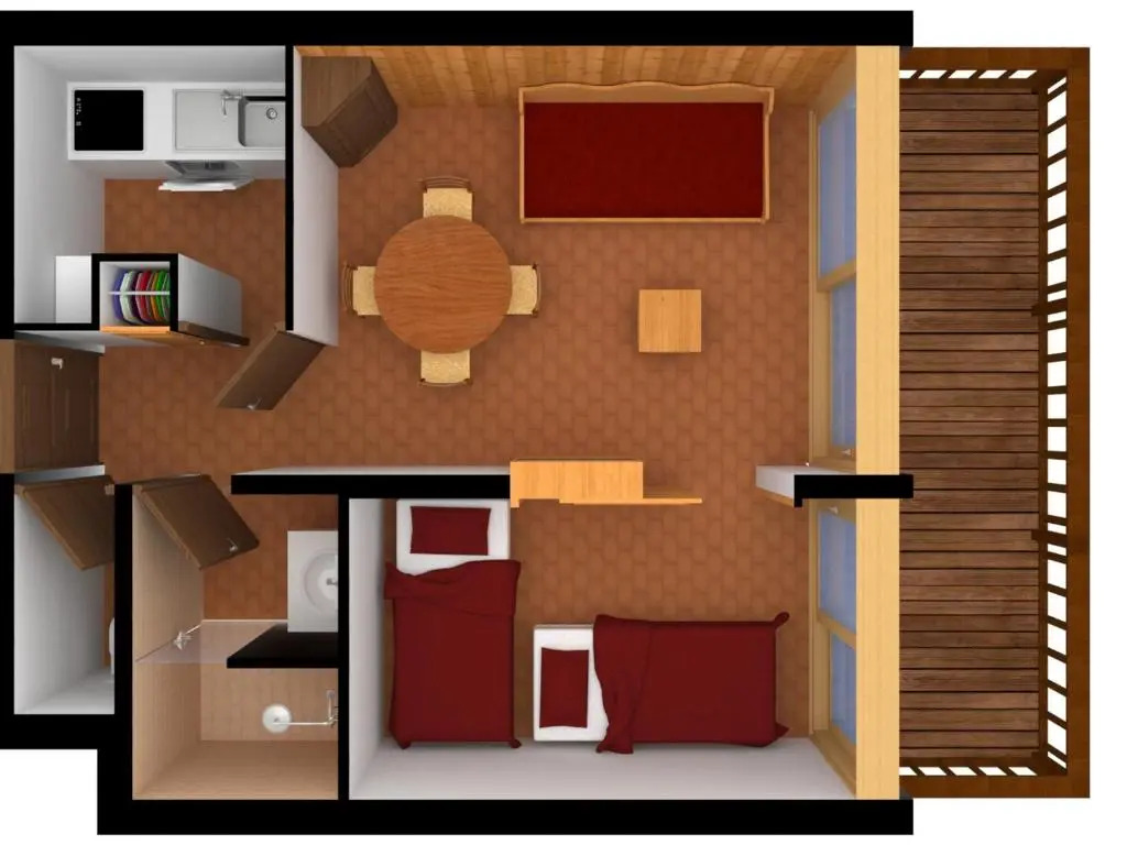 Appartement Courchevel 1650, 1 pièce, 4 personnes - FR-1-563-72