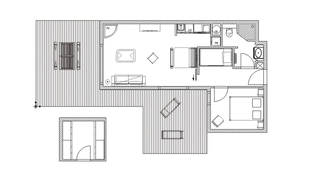 Apartment With one Bedroom in Fontcouverte la Toussuire, With Wonderful Mountain View and Furnished Terrace - 10 m From the Slopes