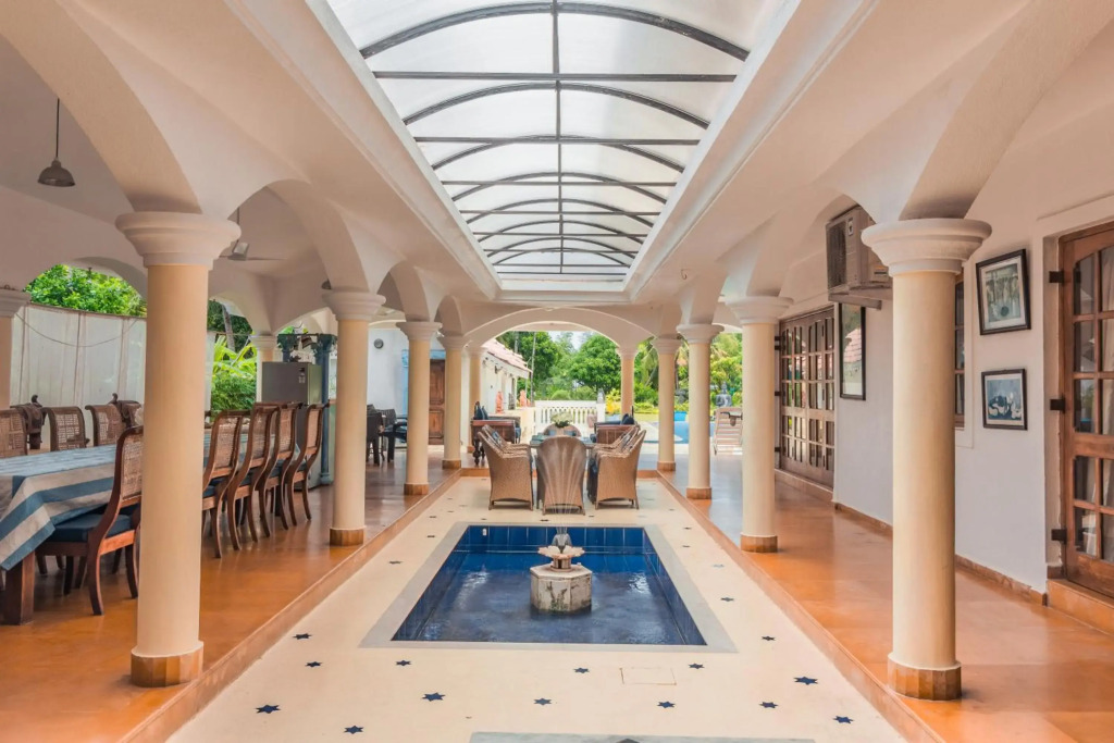 Beachfront mansion with pool
