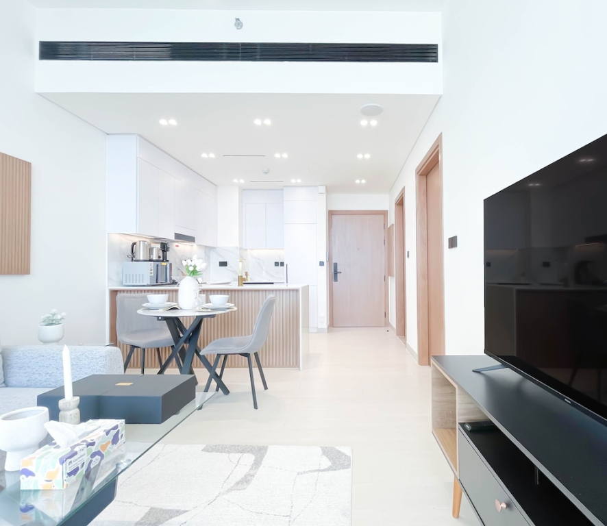 Community Views 1BR Next to Mall and Park, Binghatti Amber, Jumeirah Village Circle by Deluxe Holiday Homes