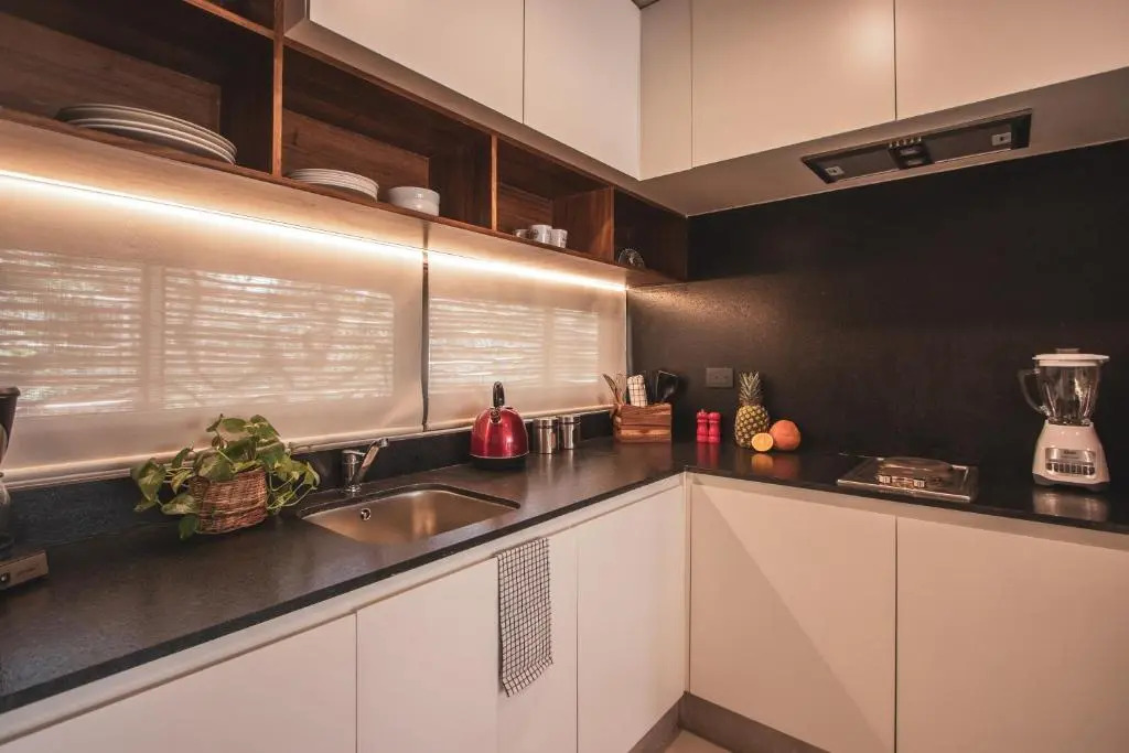 Spacious 2BR apt · Wide balcony w/tub & Yoga deck