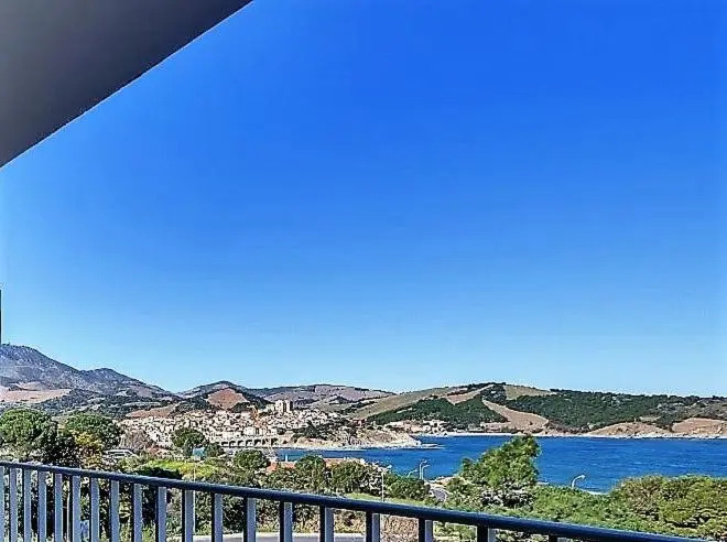T 2 tout confort avec terrasse vue mer et montagne.
