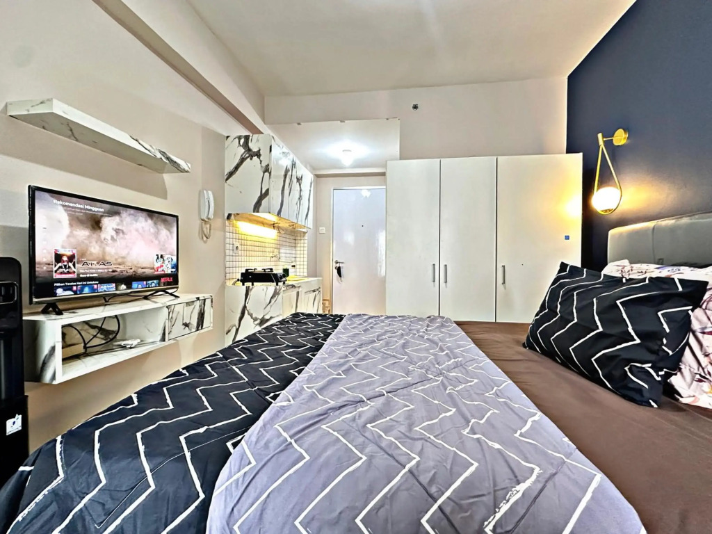 Homey Studio 1BR, Fast Wifi SMARTtv HotShower Tower H