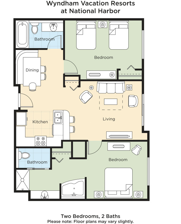 Wyndham National Harbor 2BR Apartment with Resort Access