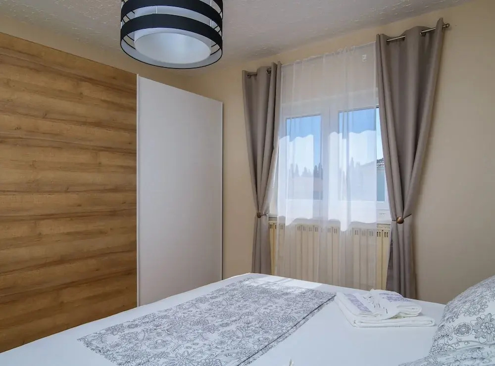 Modern Apartment Near Trogir Beach With Sea View Terrace and Lounge Area