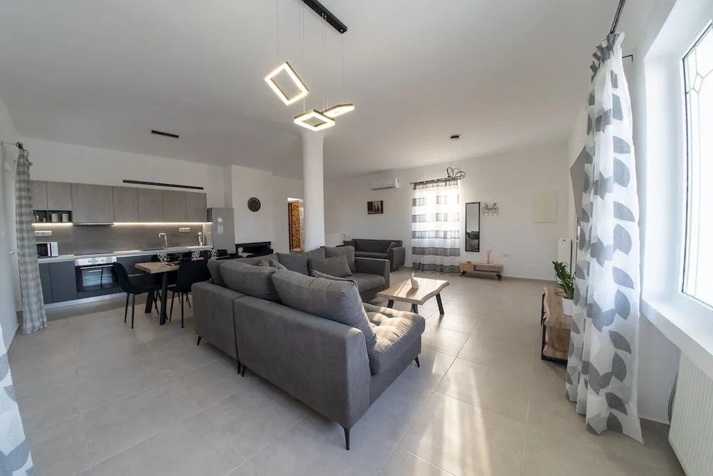 Villa Nontas Ntina with Private Pool & Playground