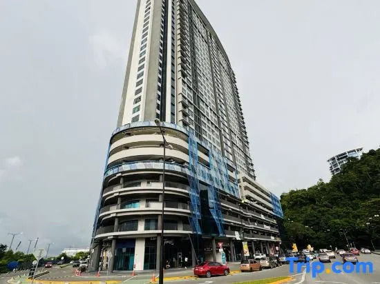 JQ#09 City View Slide LoftBed 2R1B 5Pax Near Suria Mall, Gaya St, Sicc