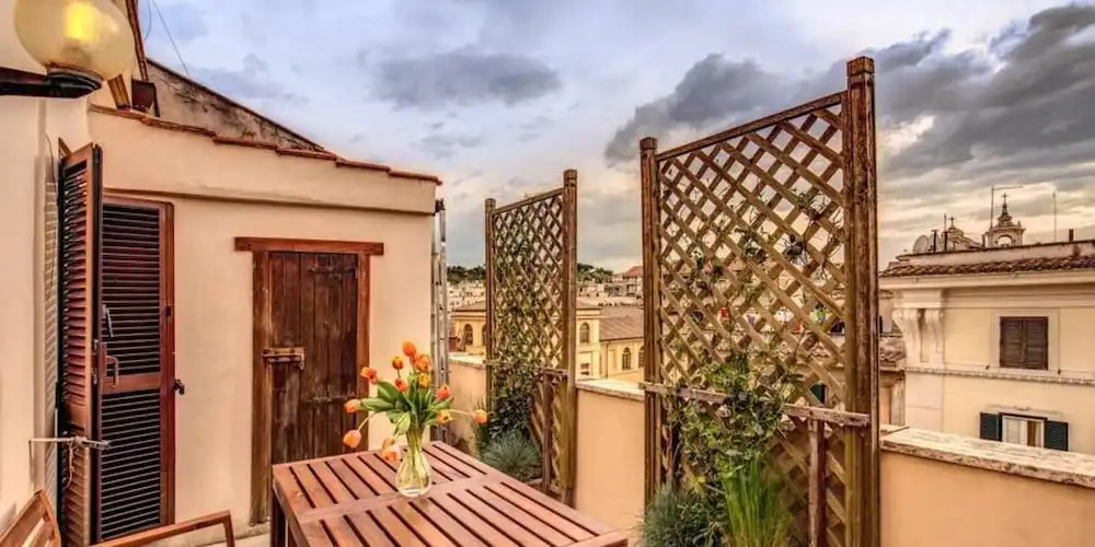 Attic terrace with St Peter's Dome View