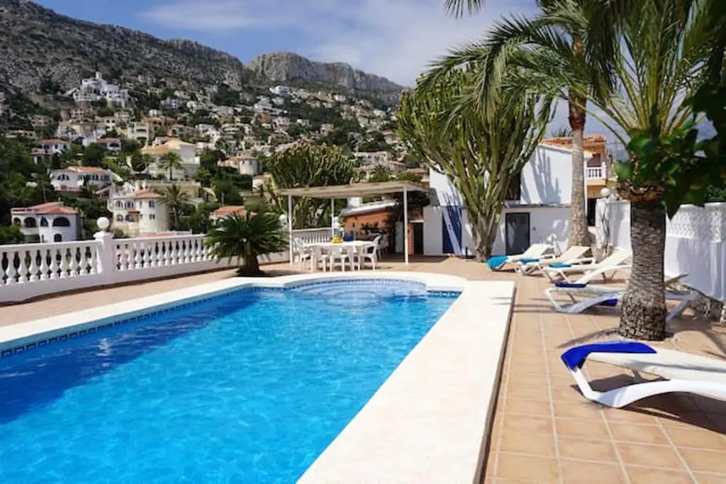 Villa with 5 bedrooms in Calpe with wonderful sea view private pool furnished terrace 200 m from the beach