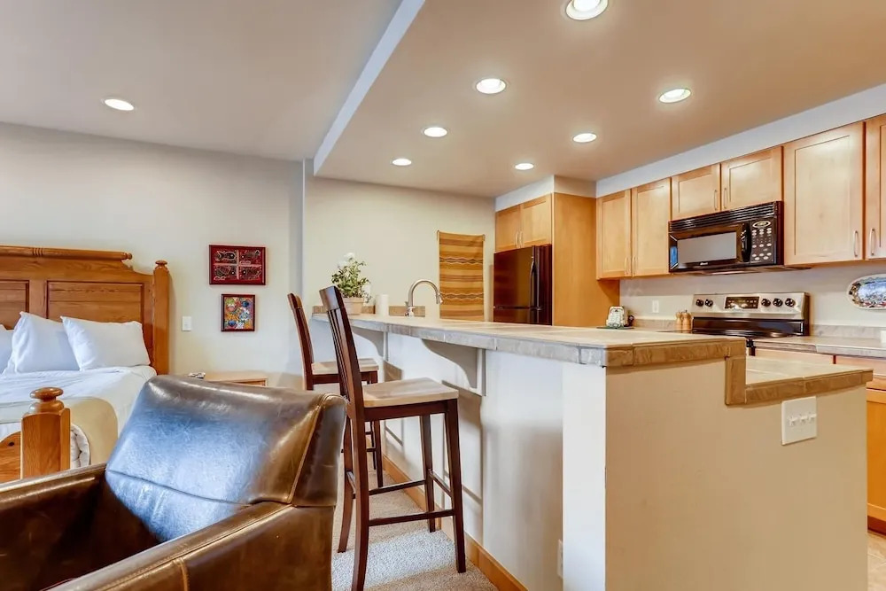Renovated Studio- Kids Ski Free & On Shuttle Route! Studio Bedroom Condo by RedAwning