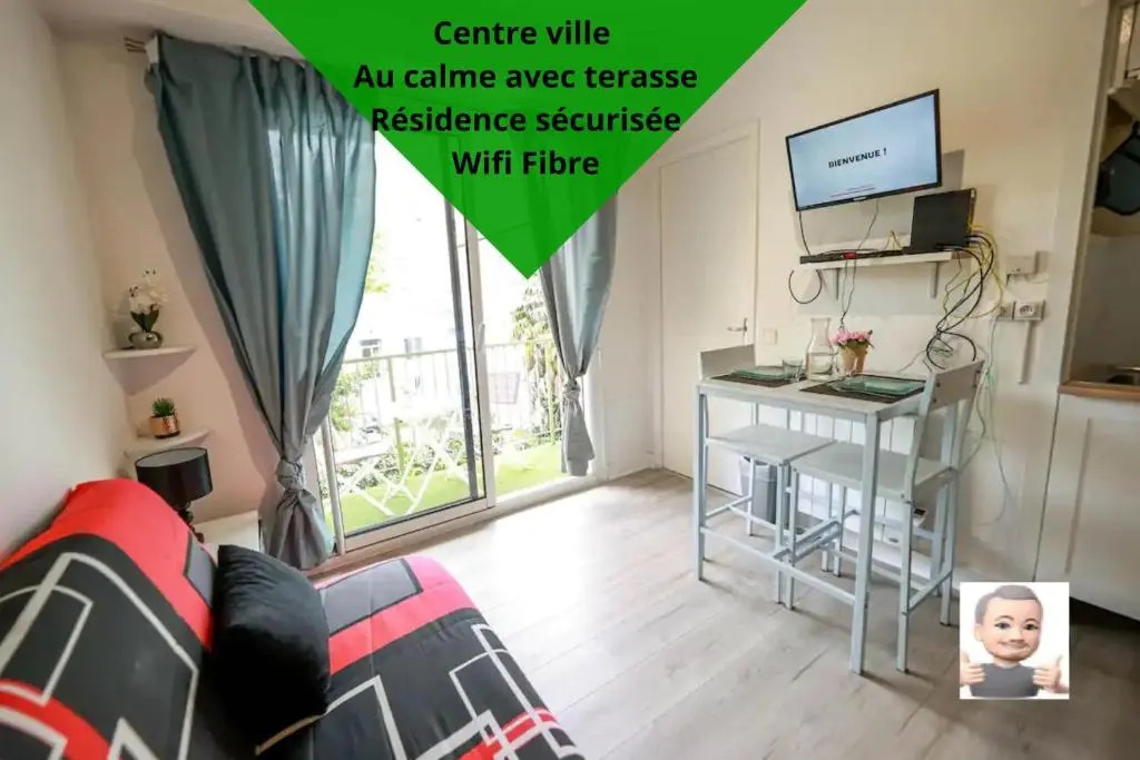 Au petit repère palois -studio - centre ville-balcon-WIFI FIBRE