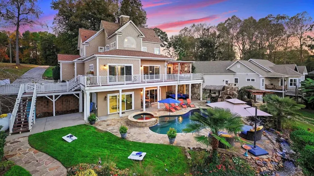 Lake Norman Retreat w/ Pool, Hot Tub & Private Dock Lake Life Cove by Avantstay
