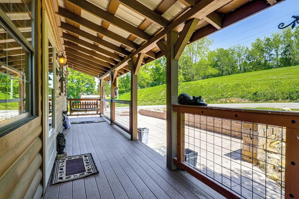 Views, Fire Pit + Game Room: Smoky Mountain Cabin