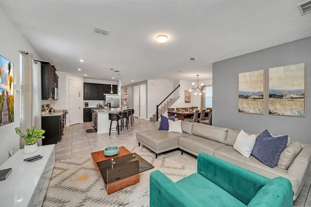Modern Decor With Themed Rooms, With Retro Game Room and Huge Pool in Upscale Resort! #6s820
