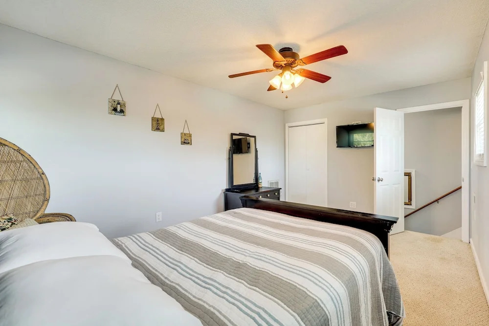 Fenced Yard, 1 Mi to Beach: Oak Island Family Home