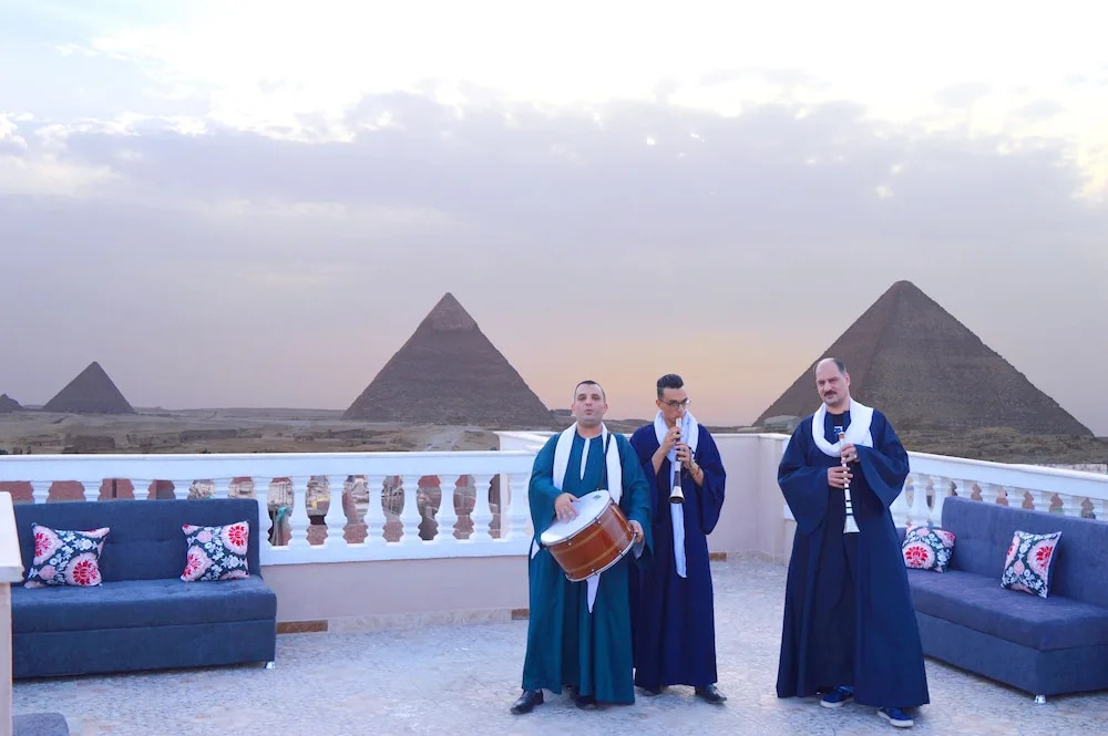 Pyramids Rose view