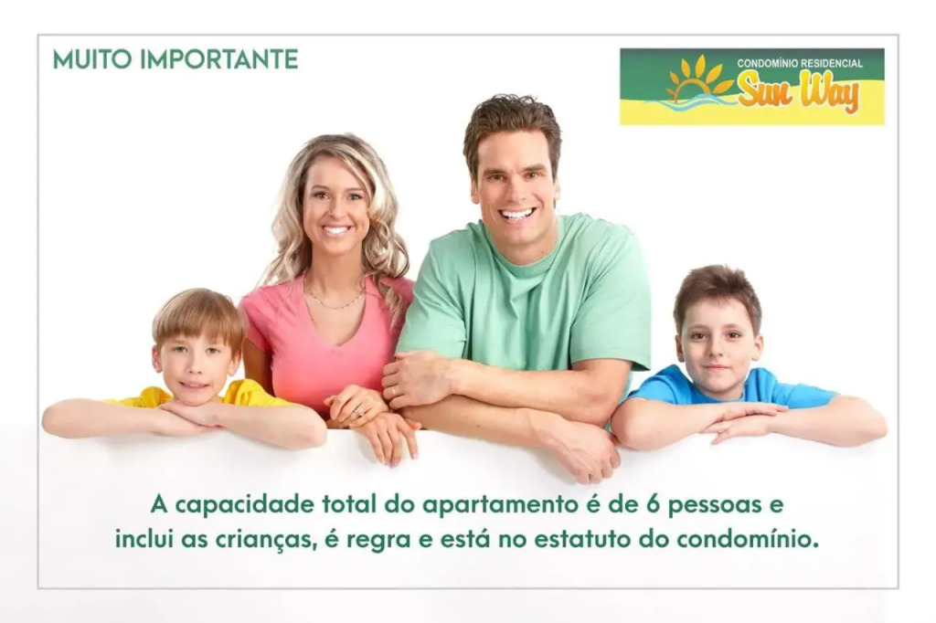 APÊ SUN WAY TOP - Ar Condicionado, Piscina, Churrasqueira, Wi-Fi e itens de praia