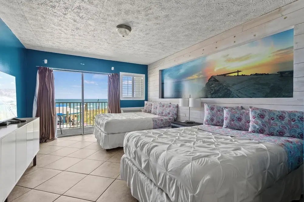 Oceanfront Inn Room #24- Ocean View Balcony 2 Full Beds