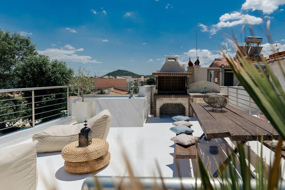Sea View 1 Bed Apartment in Nea Peramos - Terrace