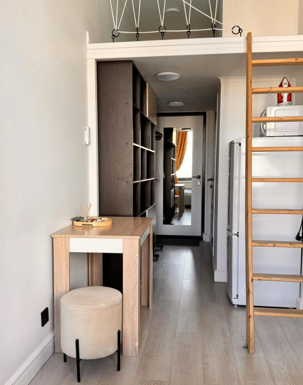 split-level studio with air conditioning
