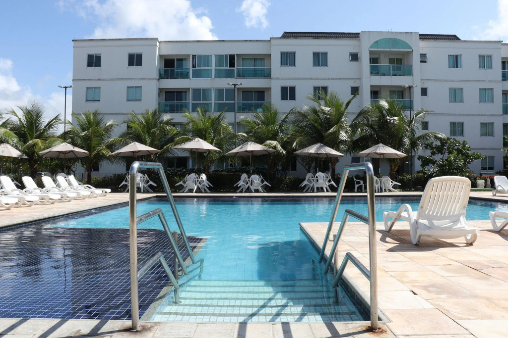 Apartamento Frente Piscina Térreo no Palm Village em Porto de Galinhas - Eco11