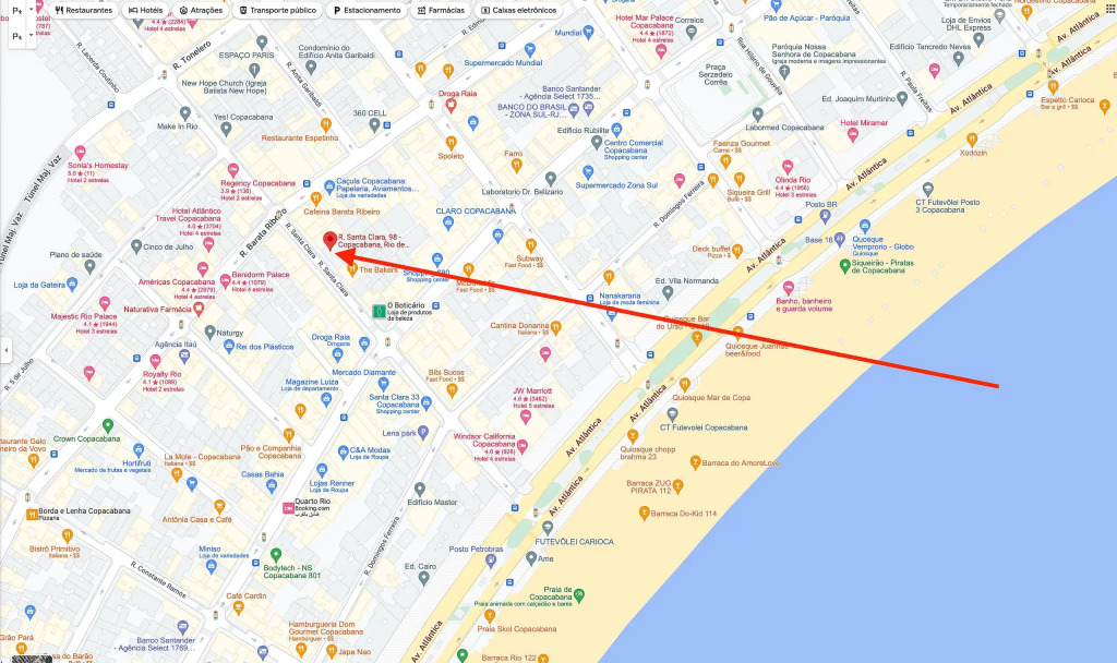 Line Rio: Copacabana Moderno Studio C/ Internet 500mbps, Smart Tv 50 E A 50m Da