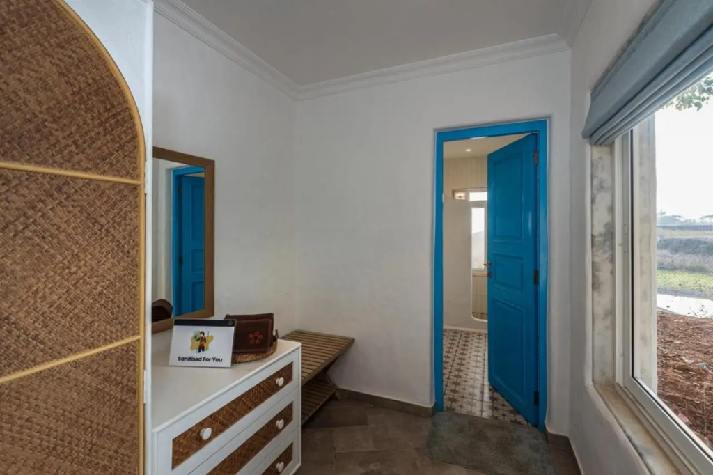 SaffronStays Kairos Zeus, Karjat - Greek style pool villa near Camp Max