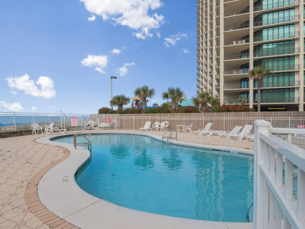 Beach Condo Destination in Orange Beach With Pool Gazebo and White Sands