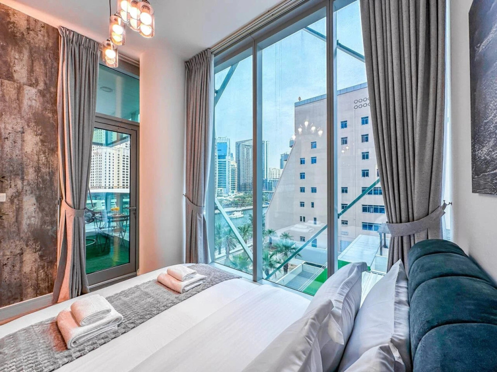 Квартира Marina Elegance: Walk to JBR Beach & Ain Dubai