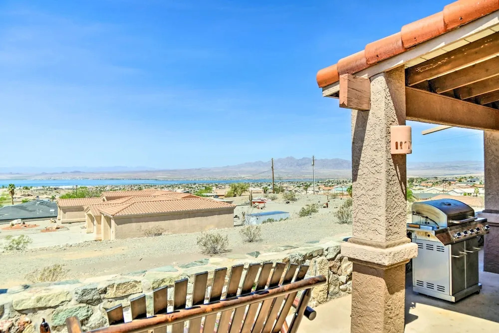 Patio & Panoramic Views: Hillside Lake Havasu Home