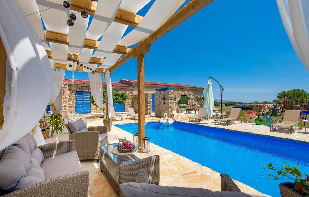 Stunning Home in Kosljun With Outdoor Swimming Pool, Wifi and 3 Bedrooms