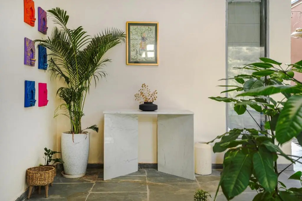 SaffronStays Moringa WishingTree - 3-BR villa near Nathdwara with pool, lawn and hillside views
