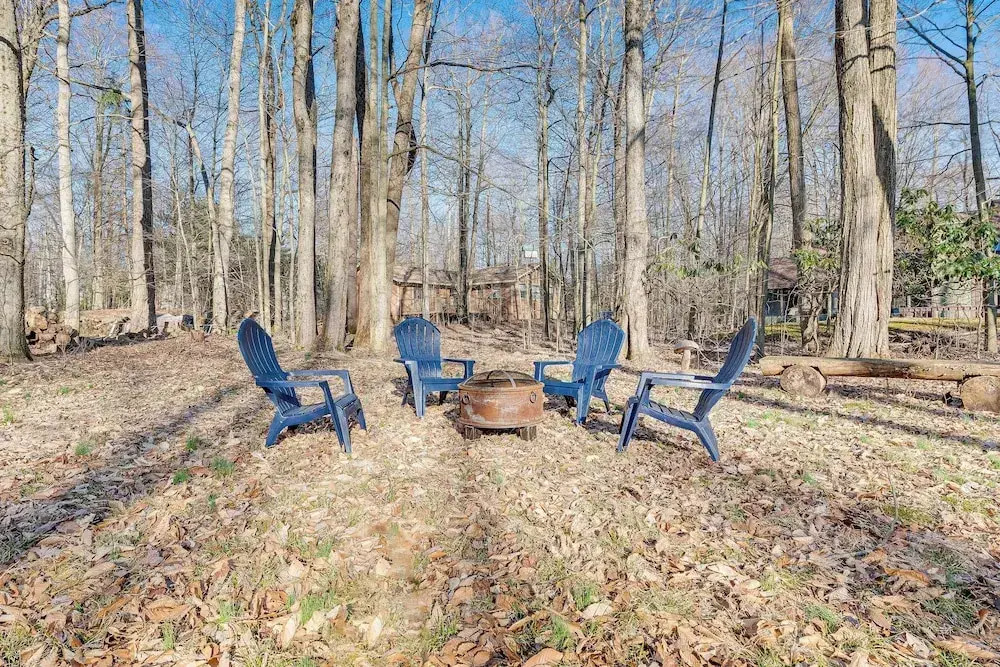 Game Room & Fire Pit: Chic Pocono Pines Home!