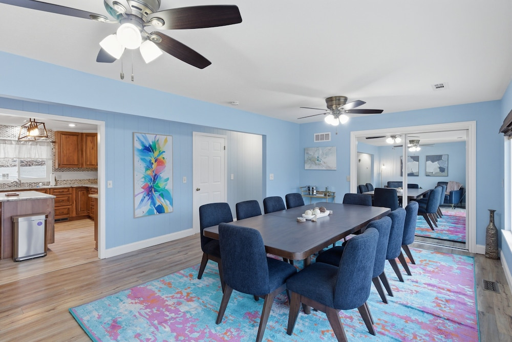 Spacious Lakefront Home w/ Private Dock, Decks, Game Room & Firepits at the 12mm