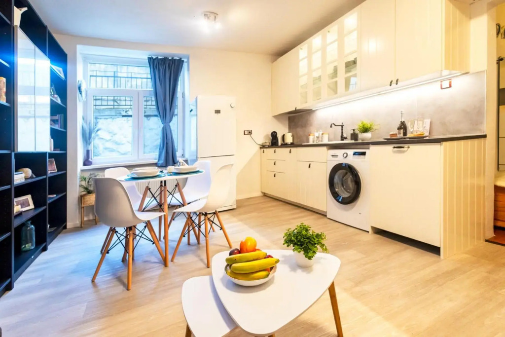 Downtown 2 rooms flat with garden and free garage parking