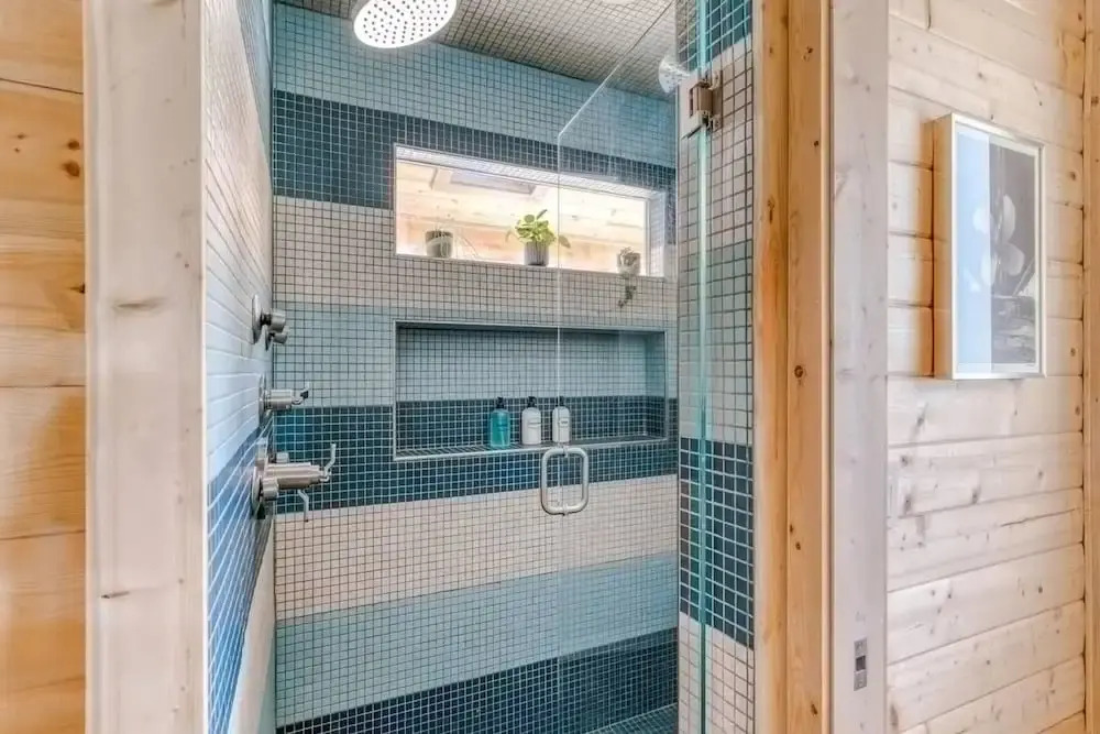 Boutique Cabin Design Luxury Hot Tub Path to Beach