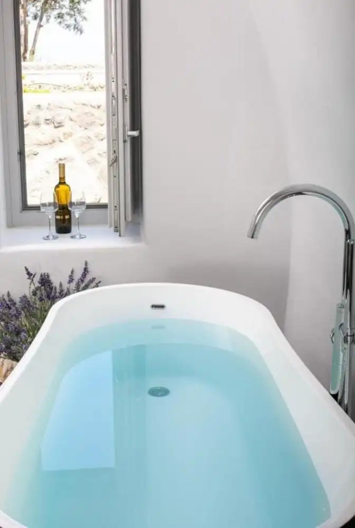 Elysian Santorini Oia Luxury Cave Villa With Outdoor Hot Tub With Sea Sunset View