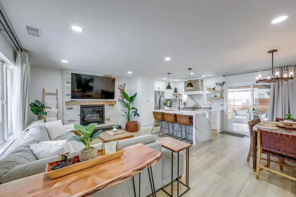 Walk to Big Bear Marina: Modern Home w/ Hot Tub!