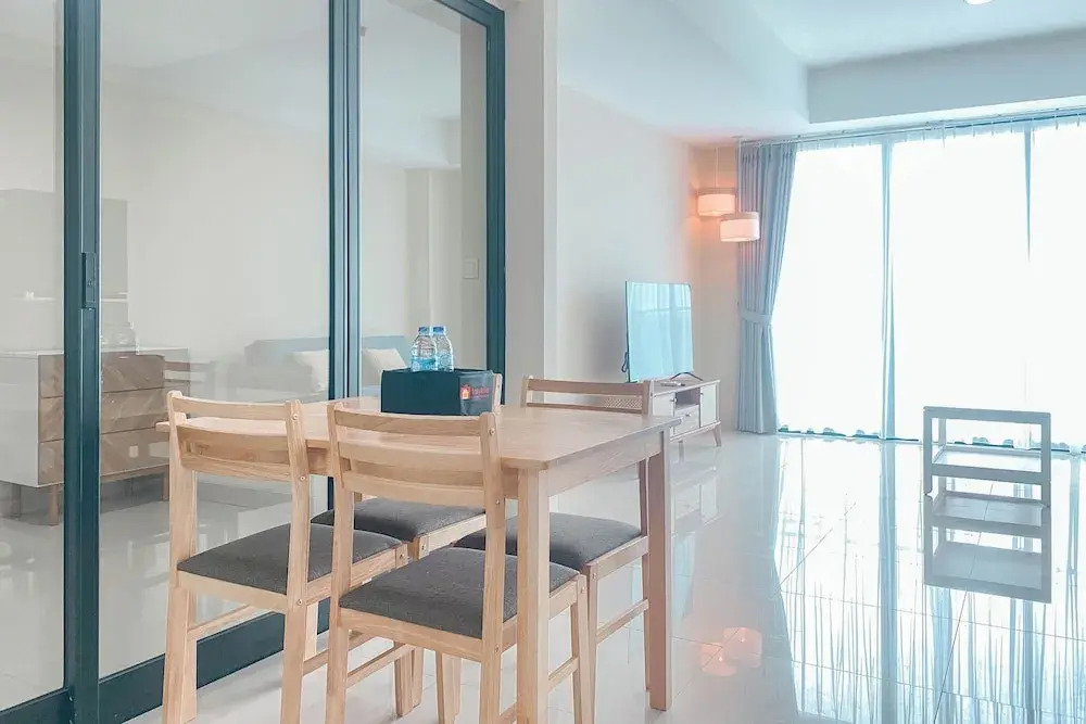 Spacious and Combined 1BR Apartment at Nine Residence