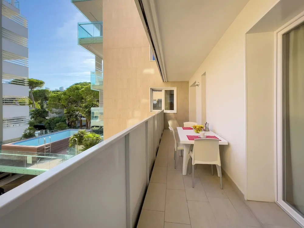 Chic Retreat With Pool and Balcony