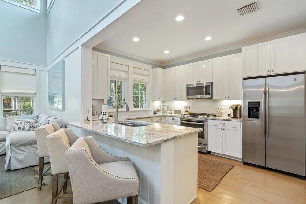 Golf Cart Screened-in Porch & Grill Station Close To Camp Watercolor 4 Bedroom Home by RedAwning