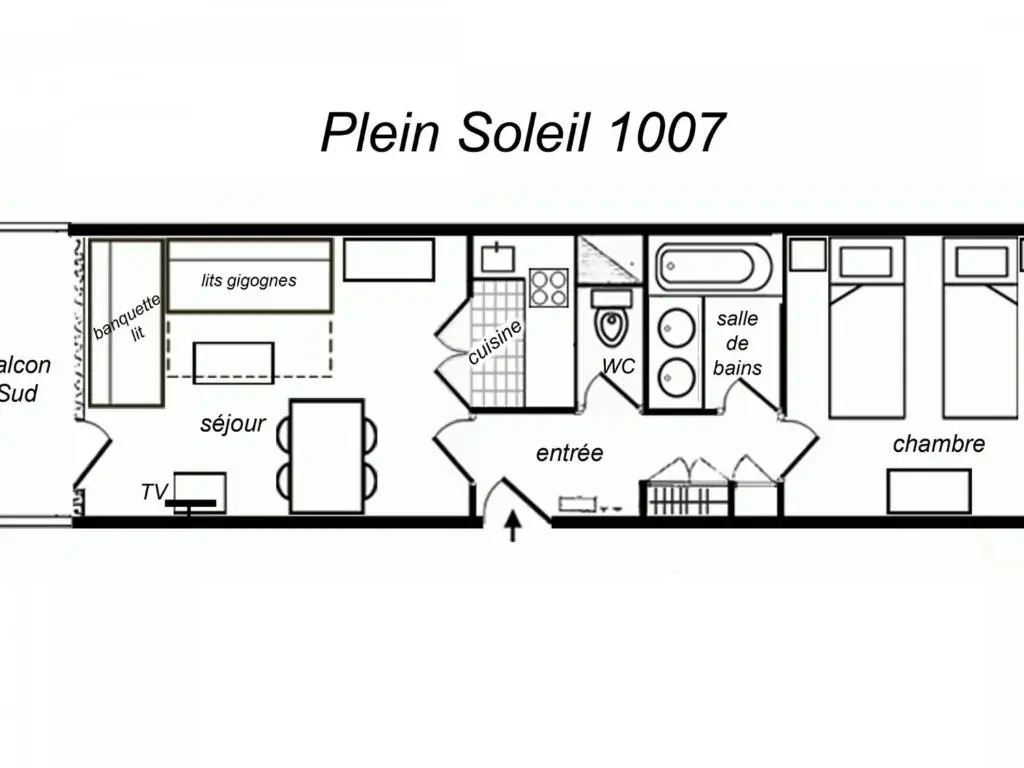 Appartement Méribel, 2 pièces, 5 personnes - FR-1-182-36