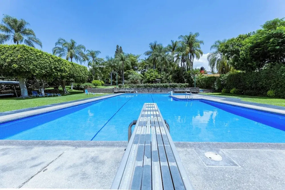 New house with pool and grill area