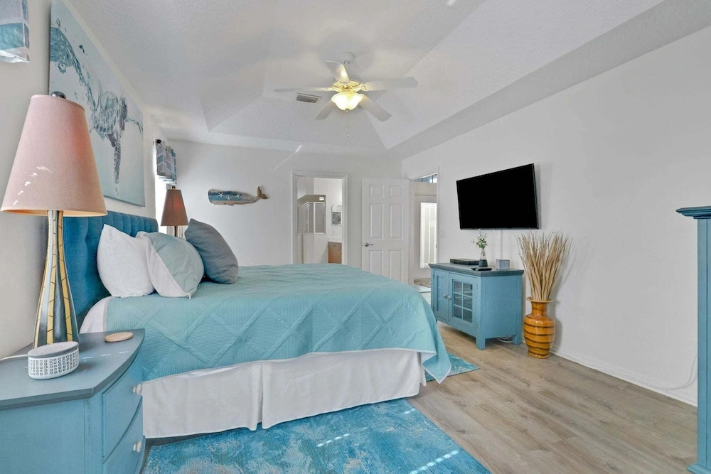 Contemporary Coastal Escape With Heated Pool, Fenced Yard, & Outdoor Dining