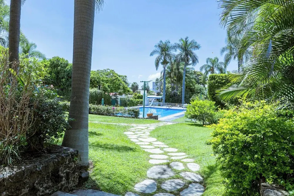 New house with pool and grill area